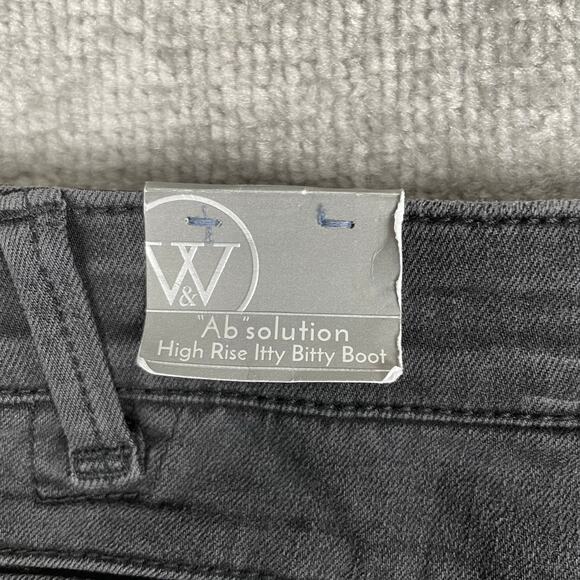 NWT Wit & Wisdom High Waist Itty Bitty Bootcut Jeans 'Ab'Solution Faded Black - Picture 6 of 16